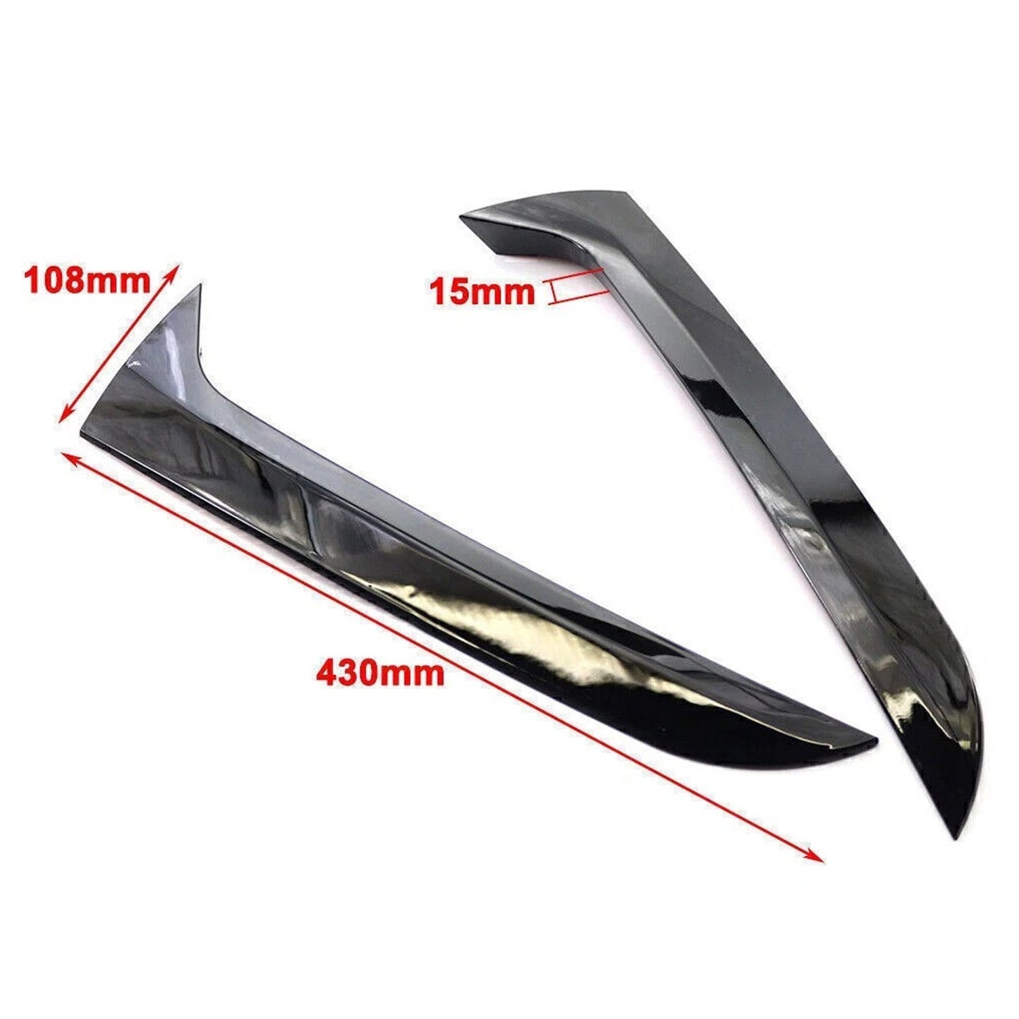 2007-2016 VW Tiguan MK1 Gloss Black Pair Rear Window Side Wing Spoiler (Copy)