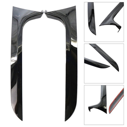 Audi A6 C7 Allroad 12-18 Gloss Black Pair Rear Window Side Wing Spoiler