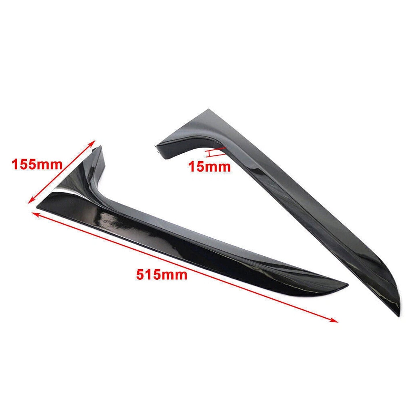 2012-2018 Audi A6 C7 Avant Gloss Black Pair Rear Window Side Wing Spoiler