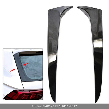 Gloss Black Pair Rear Window Side Wing Spoiler 2011-2017 BMW X3 F25