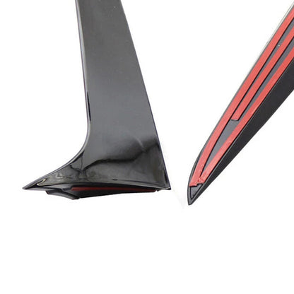 Gloss Black Pair Rear Window Side Wing Spoiler For BMW X3 F25 2011-2017