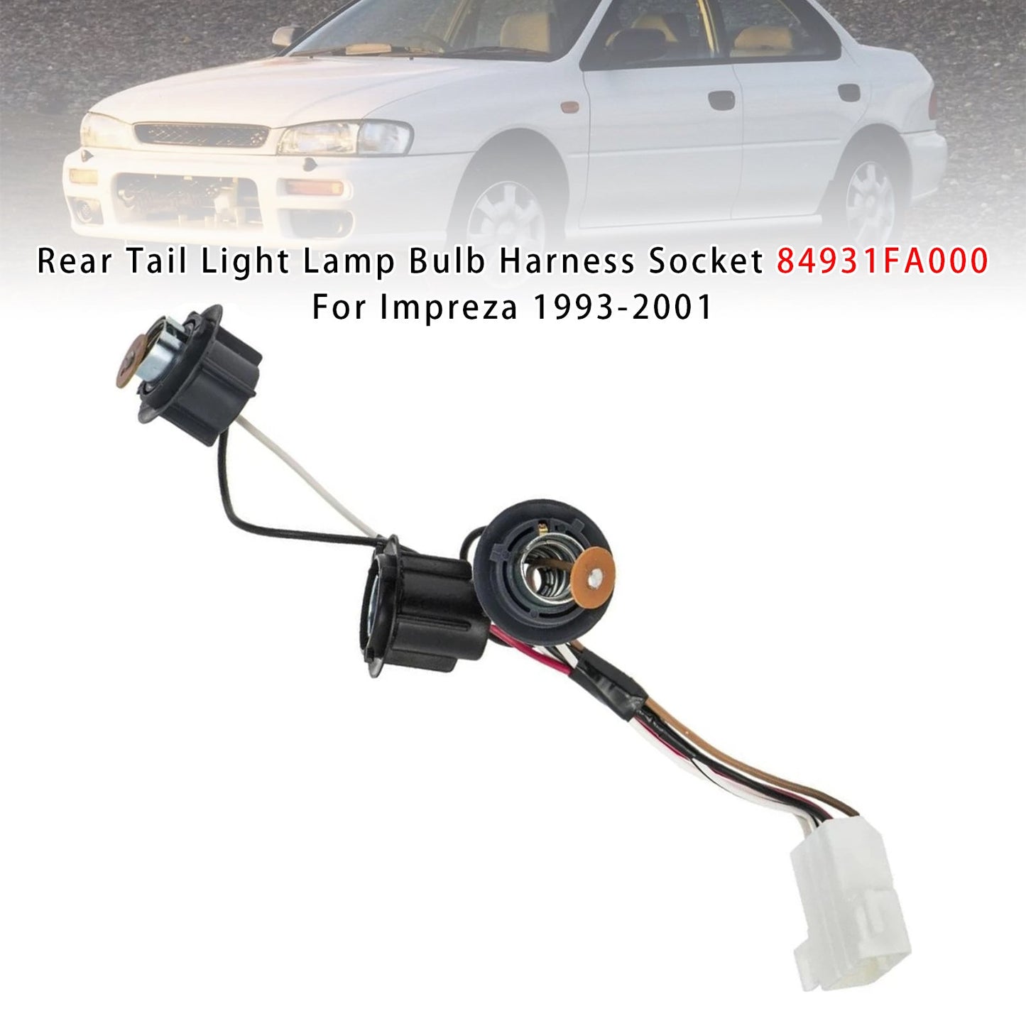 1993-2001 Subaru Impreza 84931FA000 Rear Tail Light Lamp Bulb Harness Socket