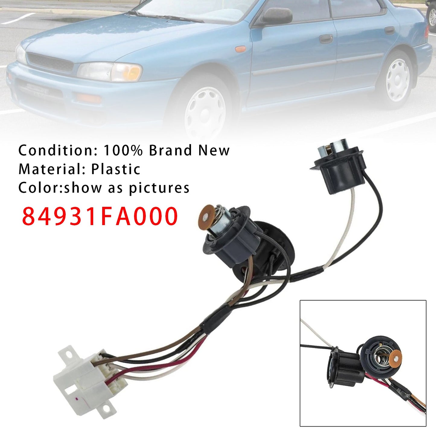 1993-2001 Subaru Impreza 84931FA000 Rear Tail Light Lamp Bulb Harness Socket