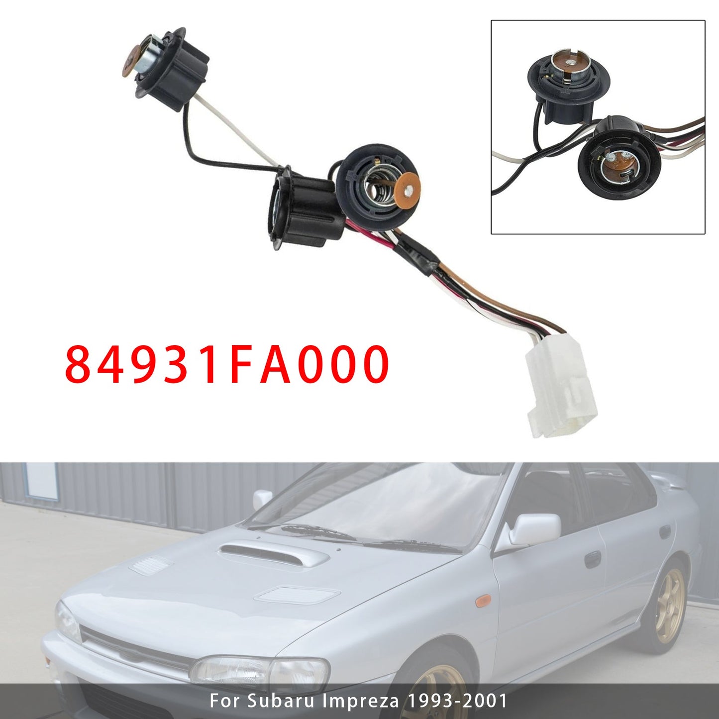 1993-2001 Subaru Impreza 84931FA000 Rear Tail Light Lamp Bulb Harness Socket