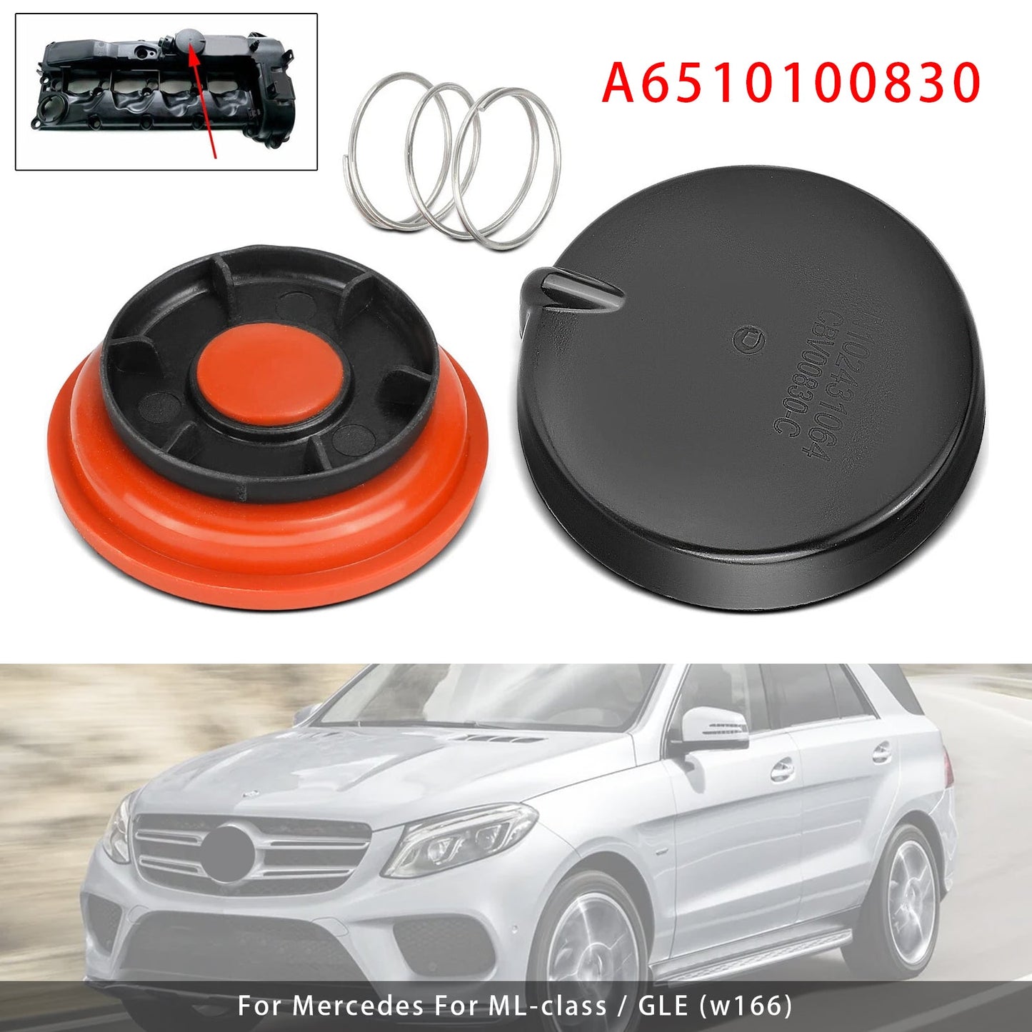 Mercedes ML-class / GLE (w166) A6510100830 PCV Valve Cover