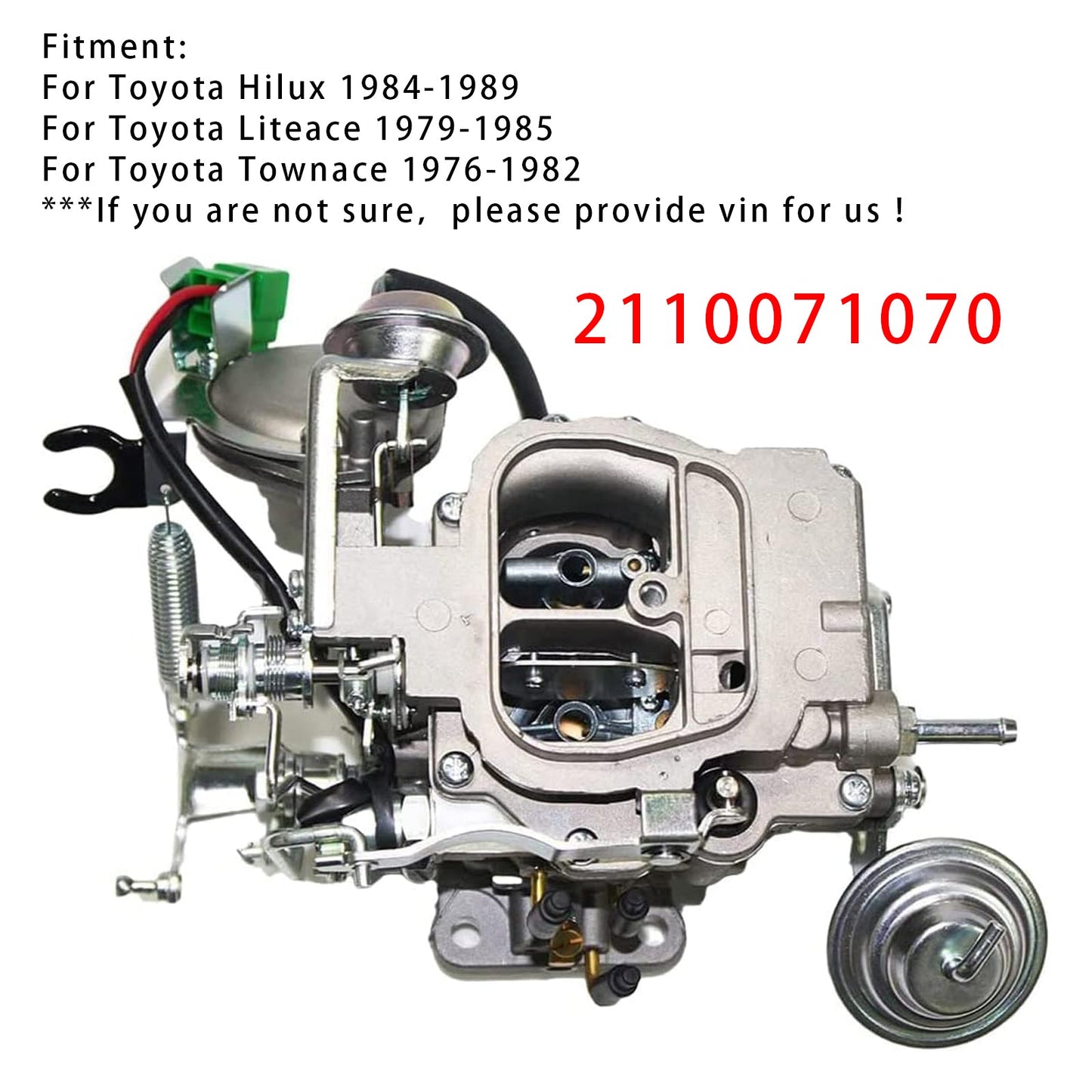 Toyota Hilux 1984-1989 Liteace 79-85 Townace 2110071070 2 Barrel Carburetor