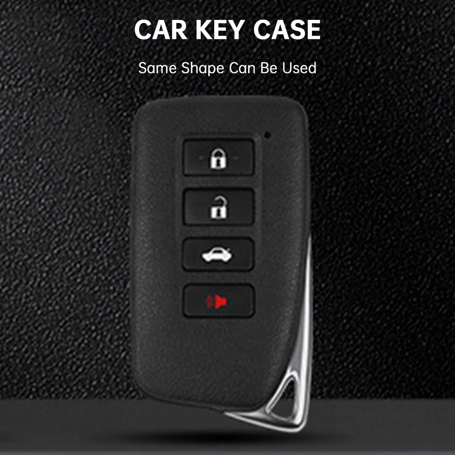 Alloy Aluminum TPU Soft Film Car Key Black Case Cover Lexus IS GS ES RX RC NX LS LX
