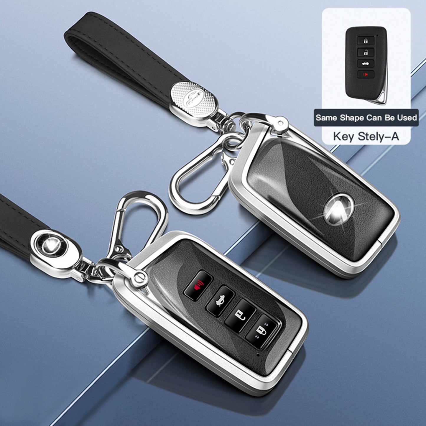 Alloy Aluminum TPU Soft Film Car Key Black Case Cover Lexus IS GS ES RX RC NX LS LX