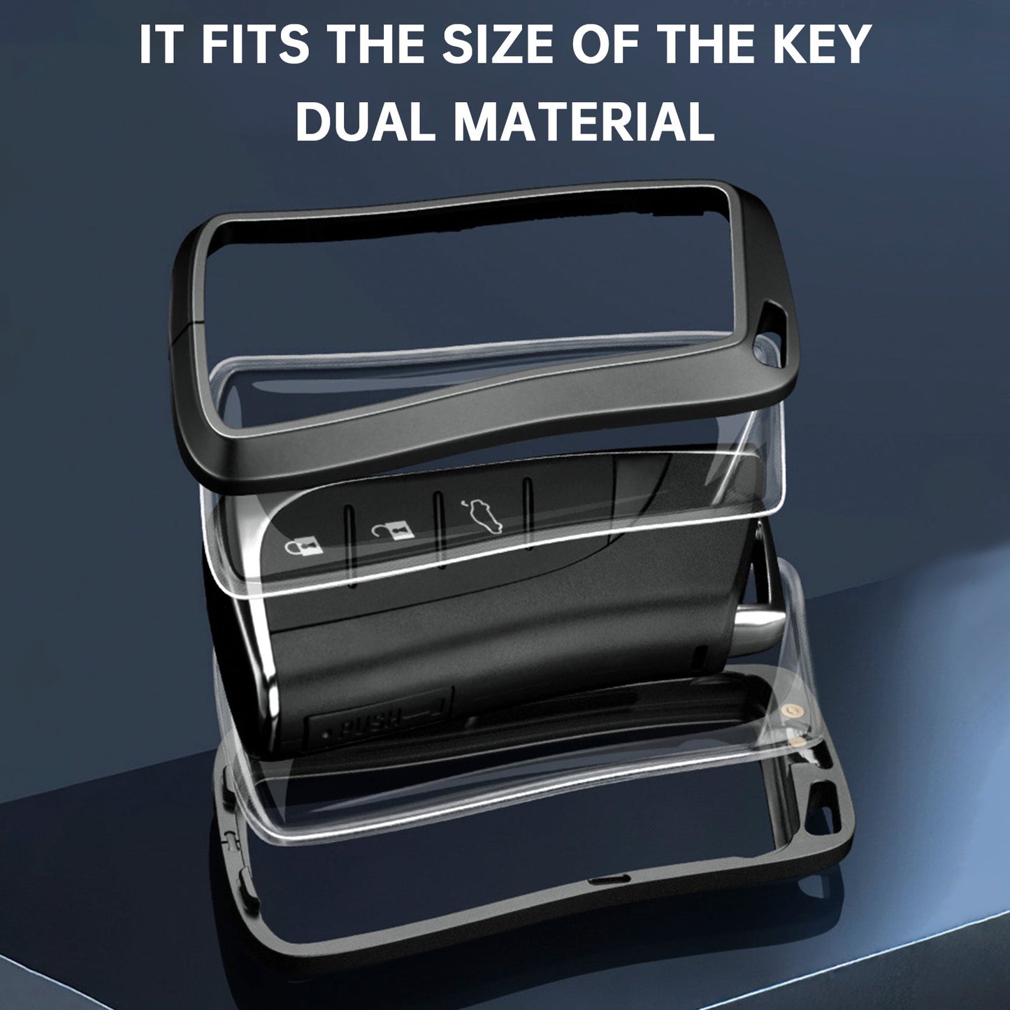 Alloy Aluminum TPU Soft Film Car Key Gray Case Cover Lexus IS GS ES RX RC NX LS LX