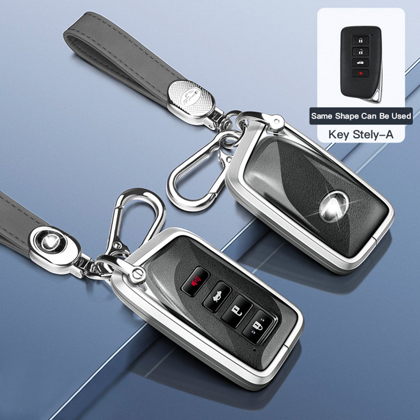 Alloy Aluminum TPU Soft Film Car Key Gray Case Cover Lexus IS GS ES RX RC NX LS LX