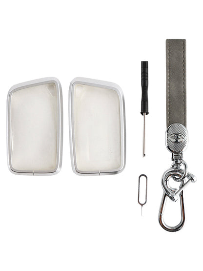 Alloy Aluminum TPU Soft Film Car Key Gray Case Cover For Lexus IS GS ES RX RC NX LS LX