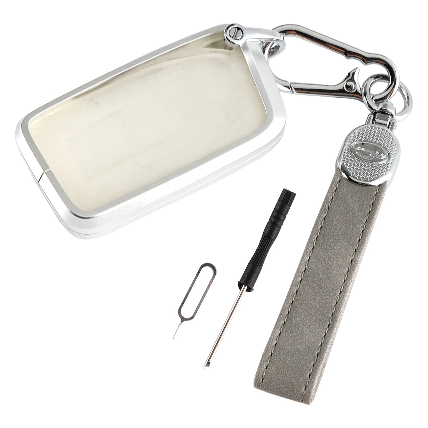 Alloy Aluminum TPU Soft Film Car Key Gray Case Cover For Lexus IS GS ES RX RC NX LS LX