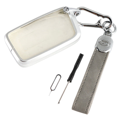 Alloy Aluminum TPU Soft Film Car Key Gray Case Cover For Lexus IS GS ES RX RC NX LS LX