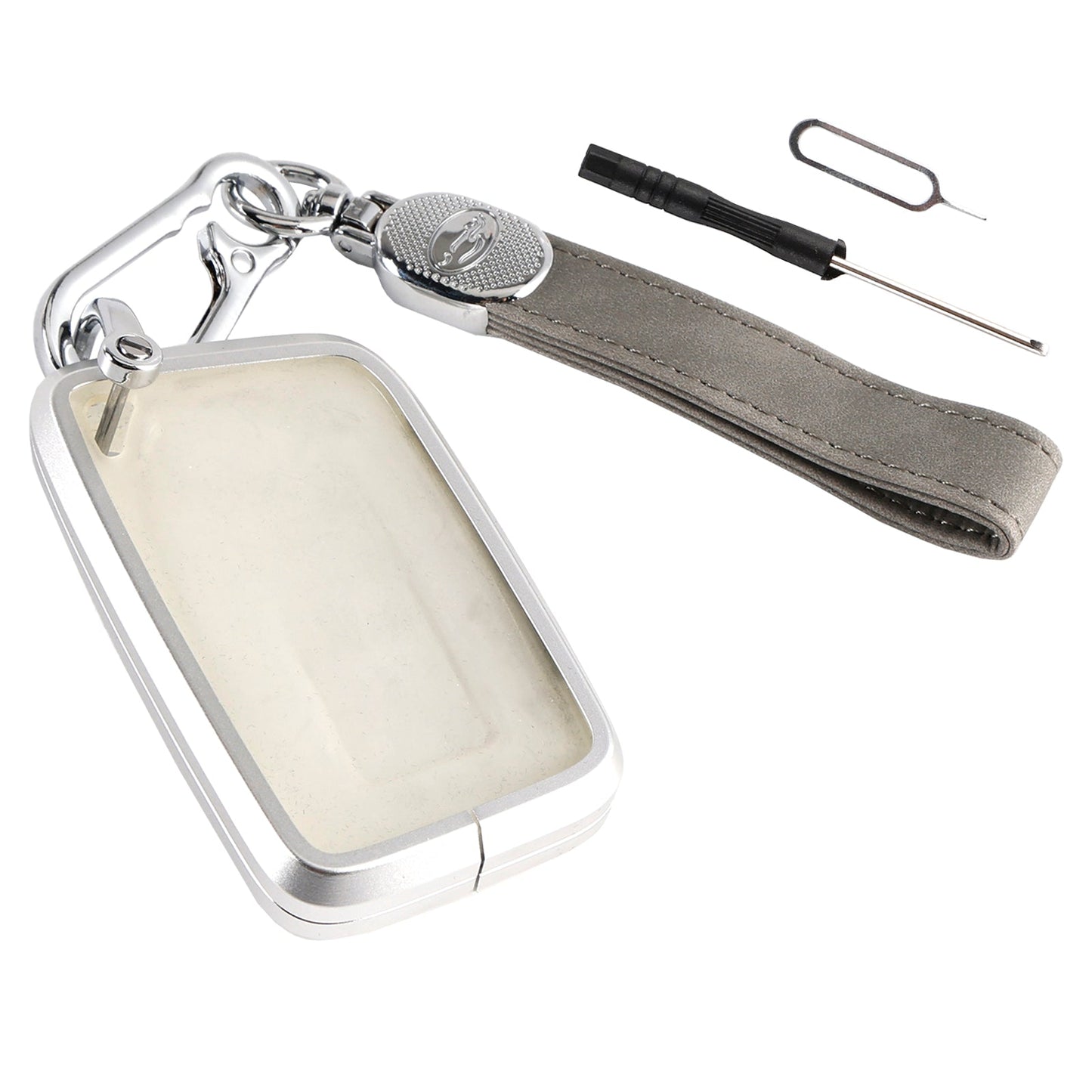 Alloy Aluminum TPU Soft Film Car Key Gray Case Cover For Lexus IS GS ES RX RC NX LS LX