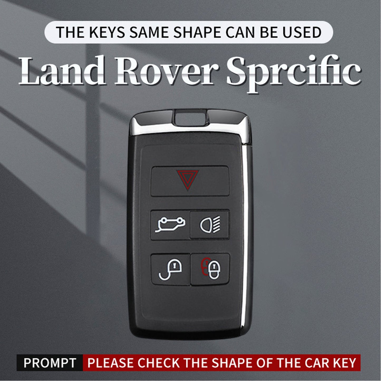 Alloy Aluminum TPU Soft Film Car Key Black Case Cover Land Rover Range Rover Sport