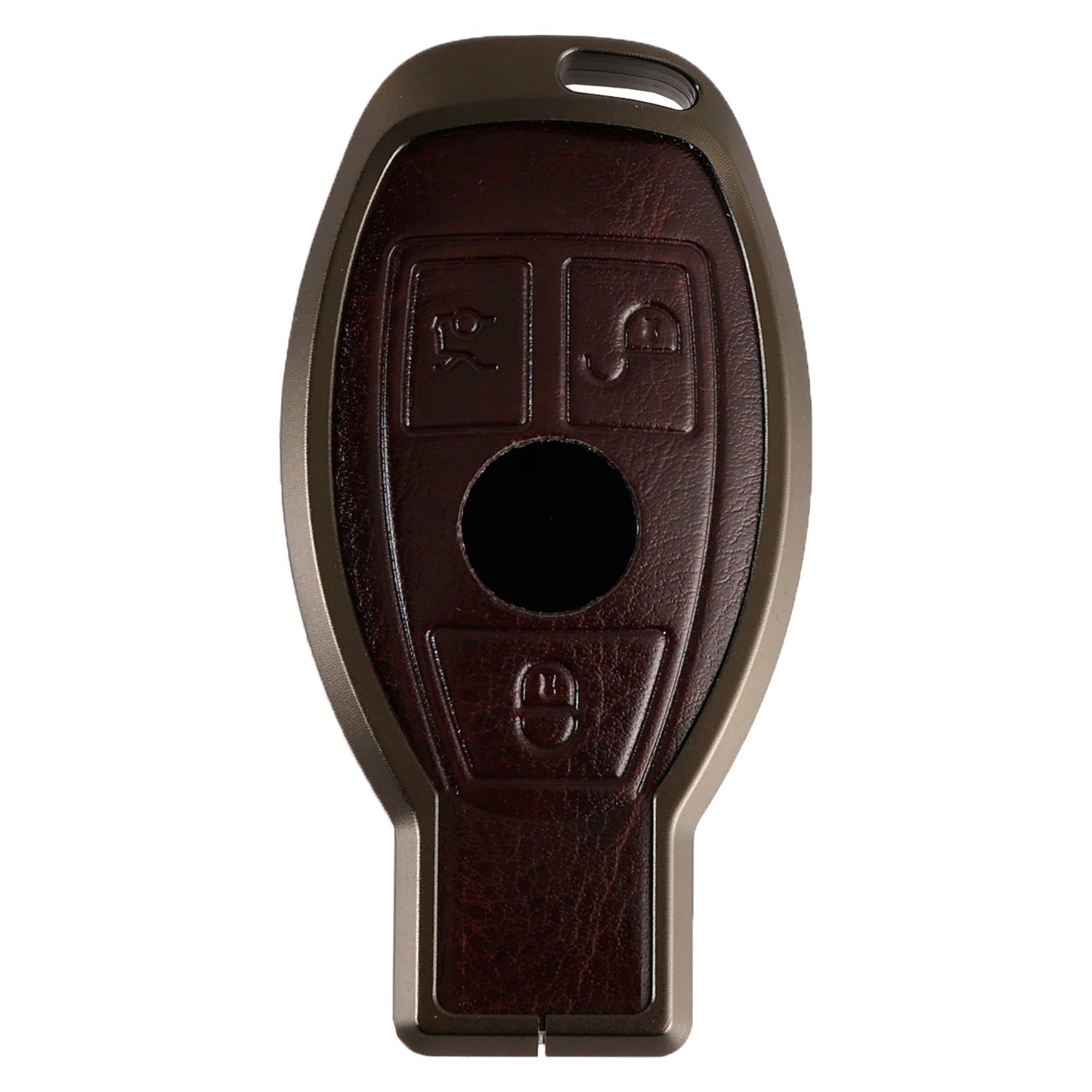 Alloy Aluminum TPU Car Key Brown Case Cover Benz GLC GLK CLS GLA CLA AMG