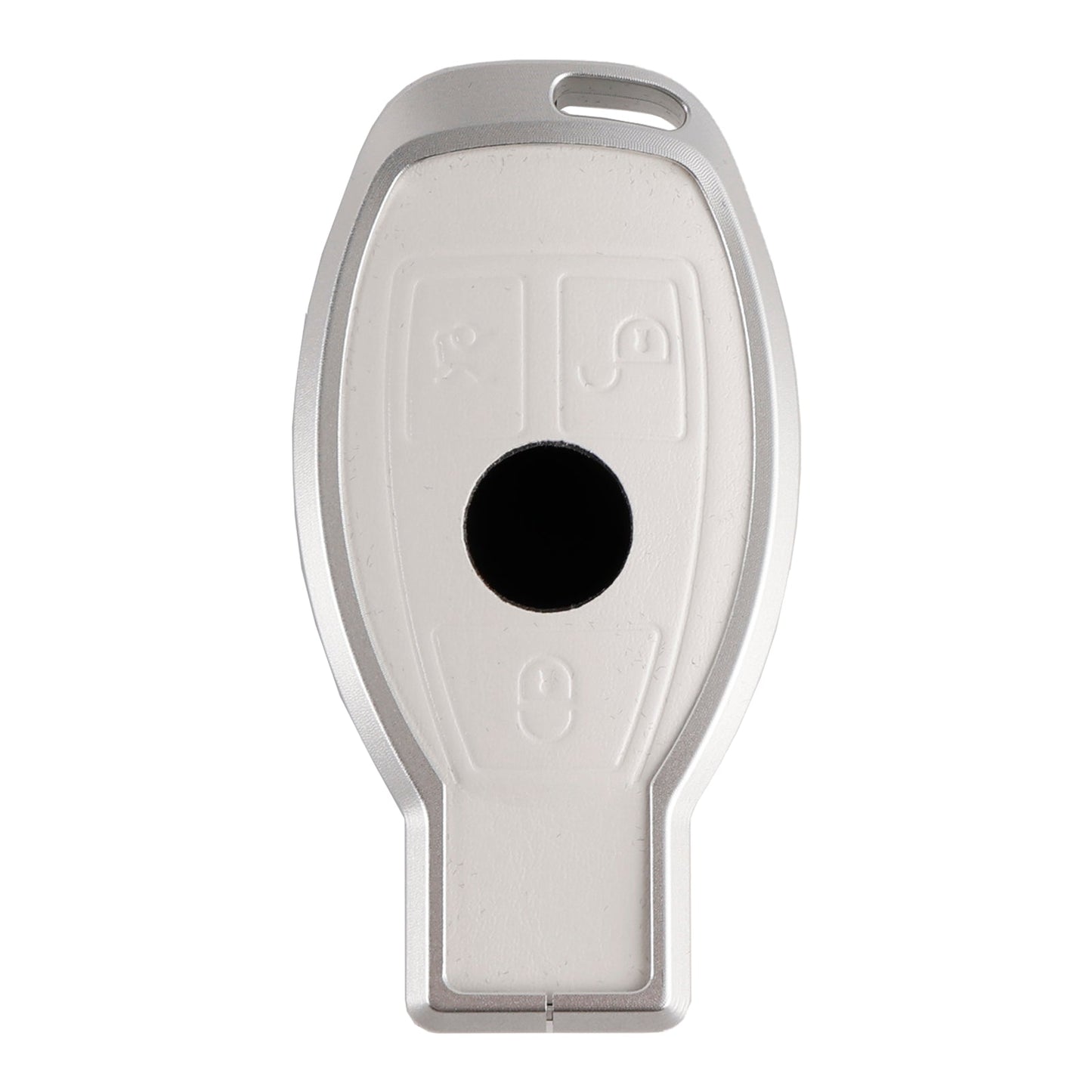 Leather Alloy Aluminum TPU Car Key White Case Cover Benz GLC GLK CLS GLA CLA AMG