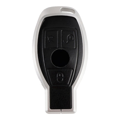 Leather Alloy Aluminum TPU Car Key Black Case Cover For Benz GLC GLK CLS GLA CLA AMG