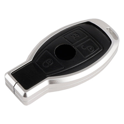 Leather Alloy Aluminum TPU Car Key Black Case Cover Benz GLC GLK CLS GLA CLA AMG