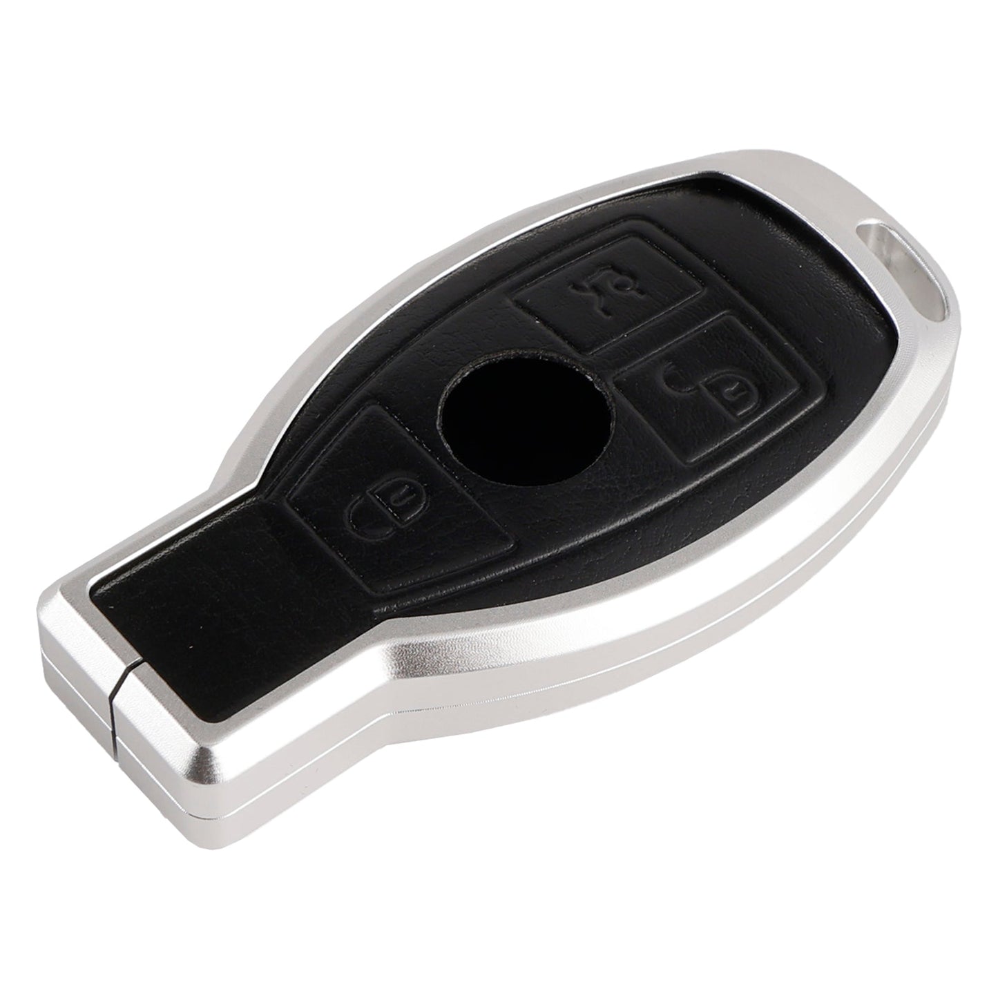Leather Alloy Aluminum TPU Car Key Black Case Cover For Benz GLC GLK CLS GLA CLA AMG