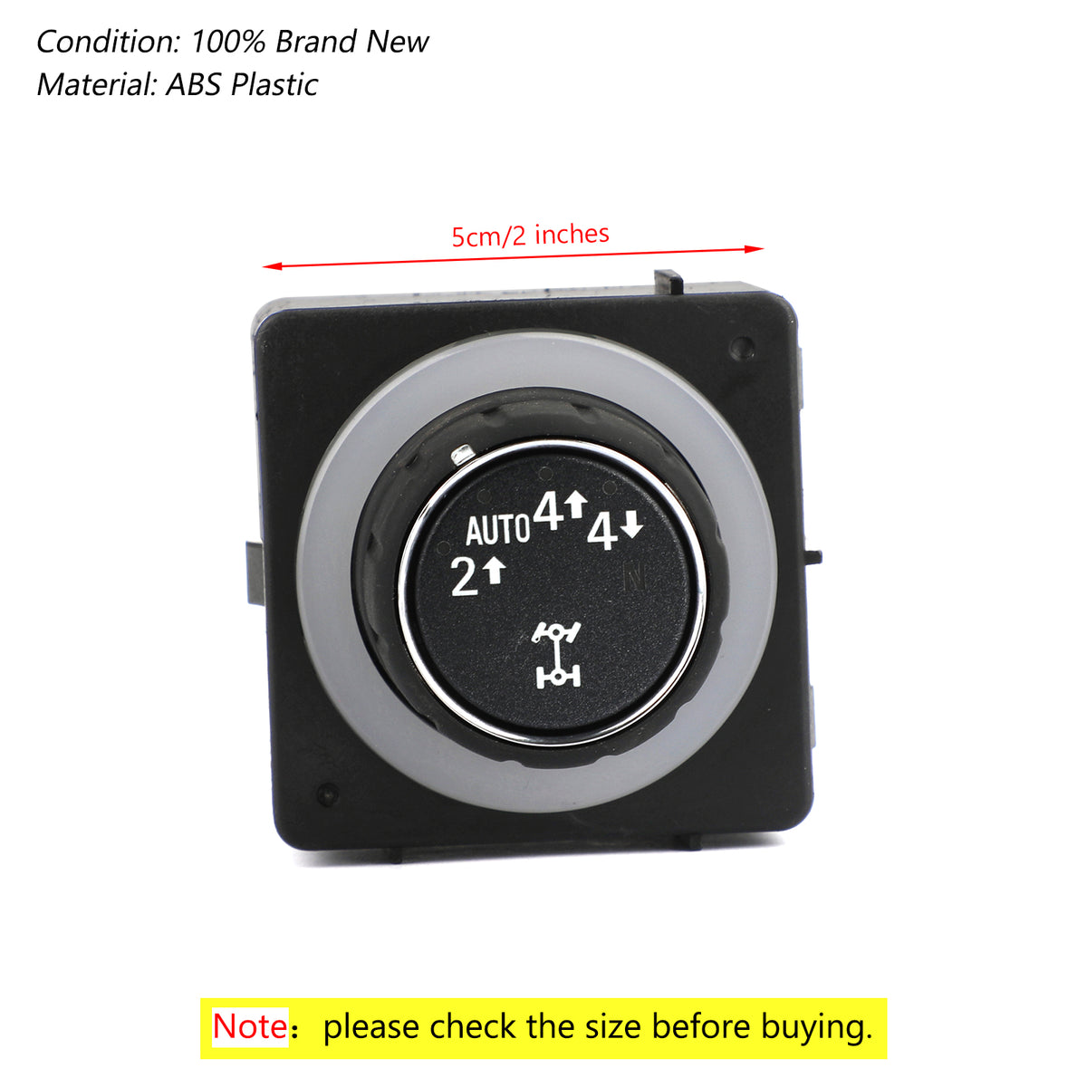 2008-2014 Chevrolet Silverado Sierra 4WD Transfer Case Selector Switch Knob