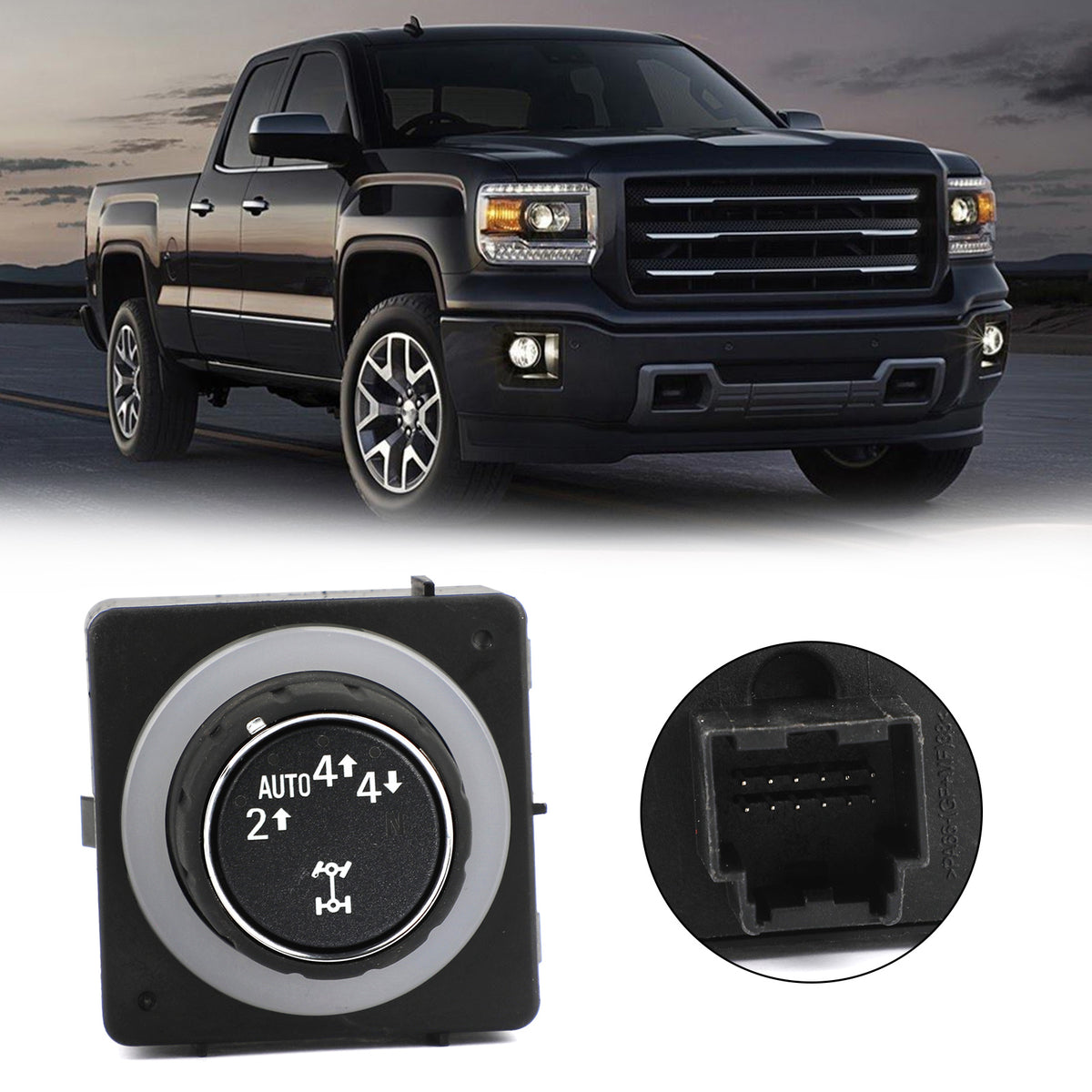 2008-2014 Chevrolet Silverado Sierra 4WD Transfer Case Selector Switch Knob