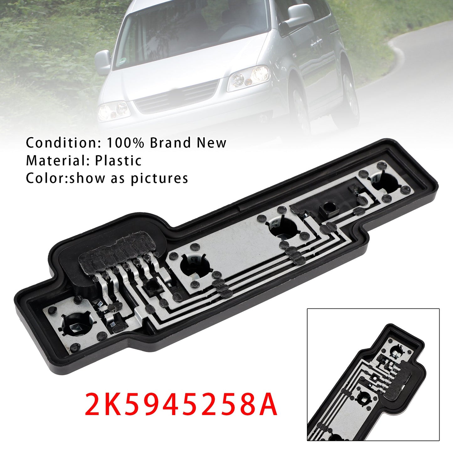 Right Rear Tail Light Bulb Holder Carrier 2004-2014 VW Caddy 2K5945258A