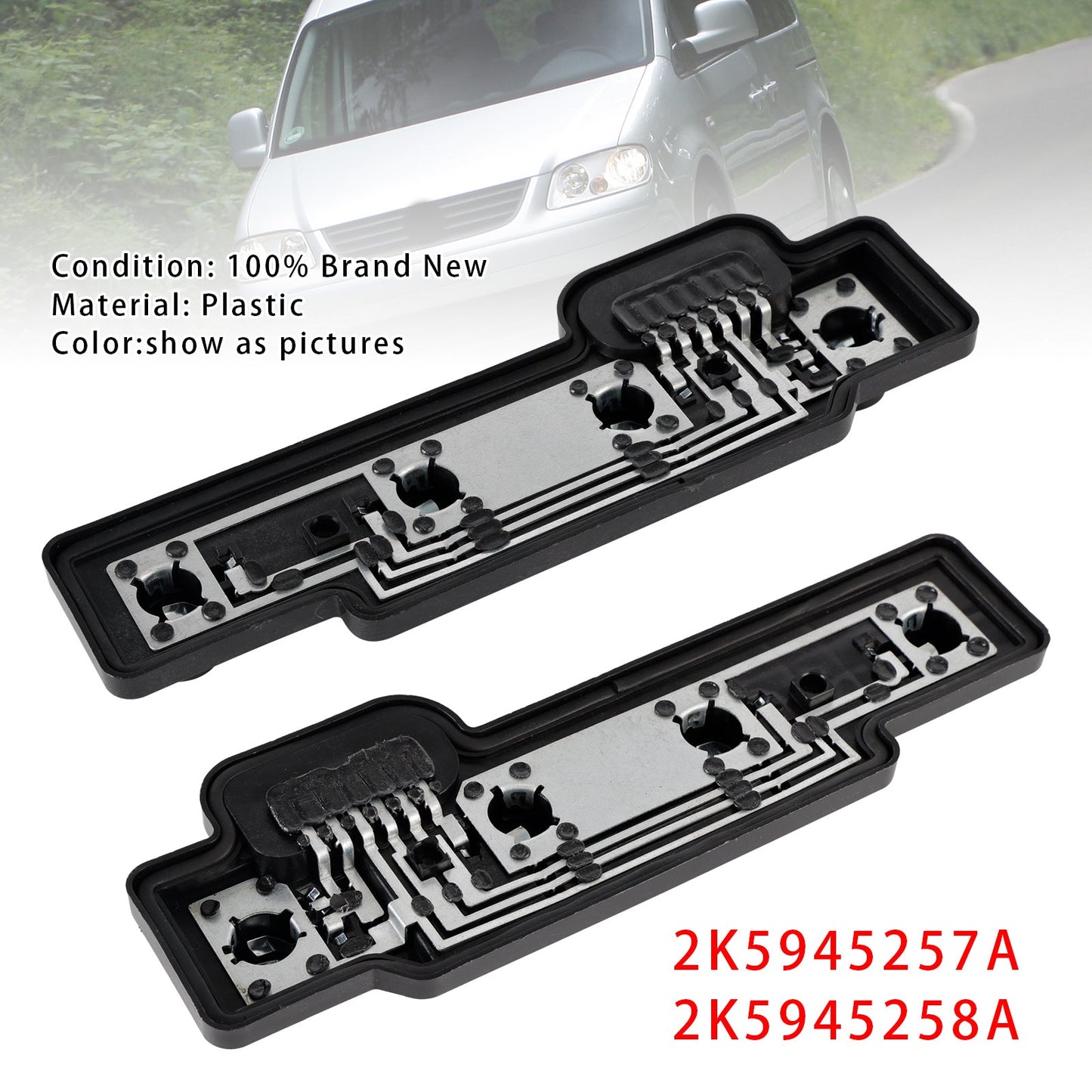 Left+Right Rear Tail Light Bulb Holder Carrier 2K5945257A 2K5945258A For VW Caddy 2004-2014