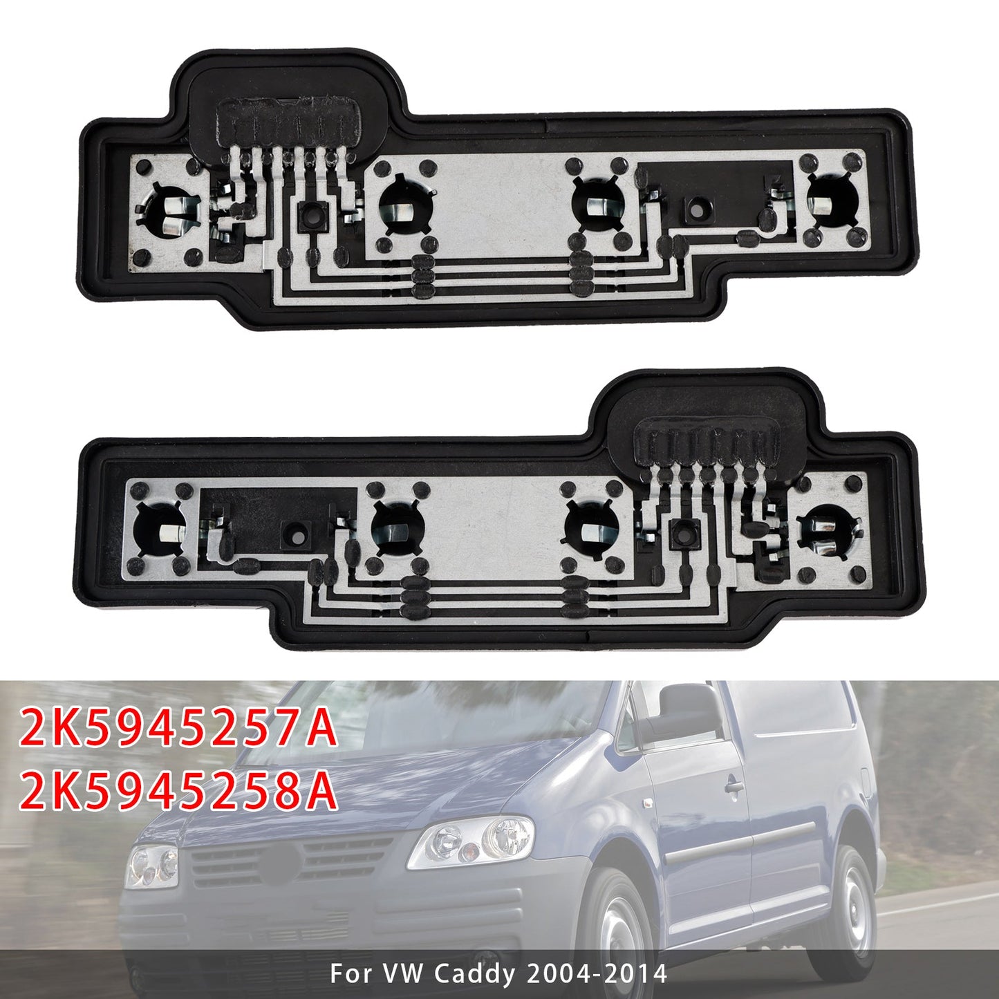 Left+Right Rear Tail Light Bulb Holder Carrier 2004-2014 VW Caddy 2K5945257A 2K5945258A