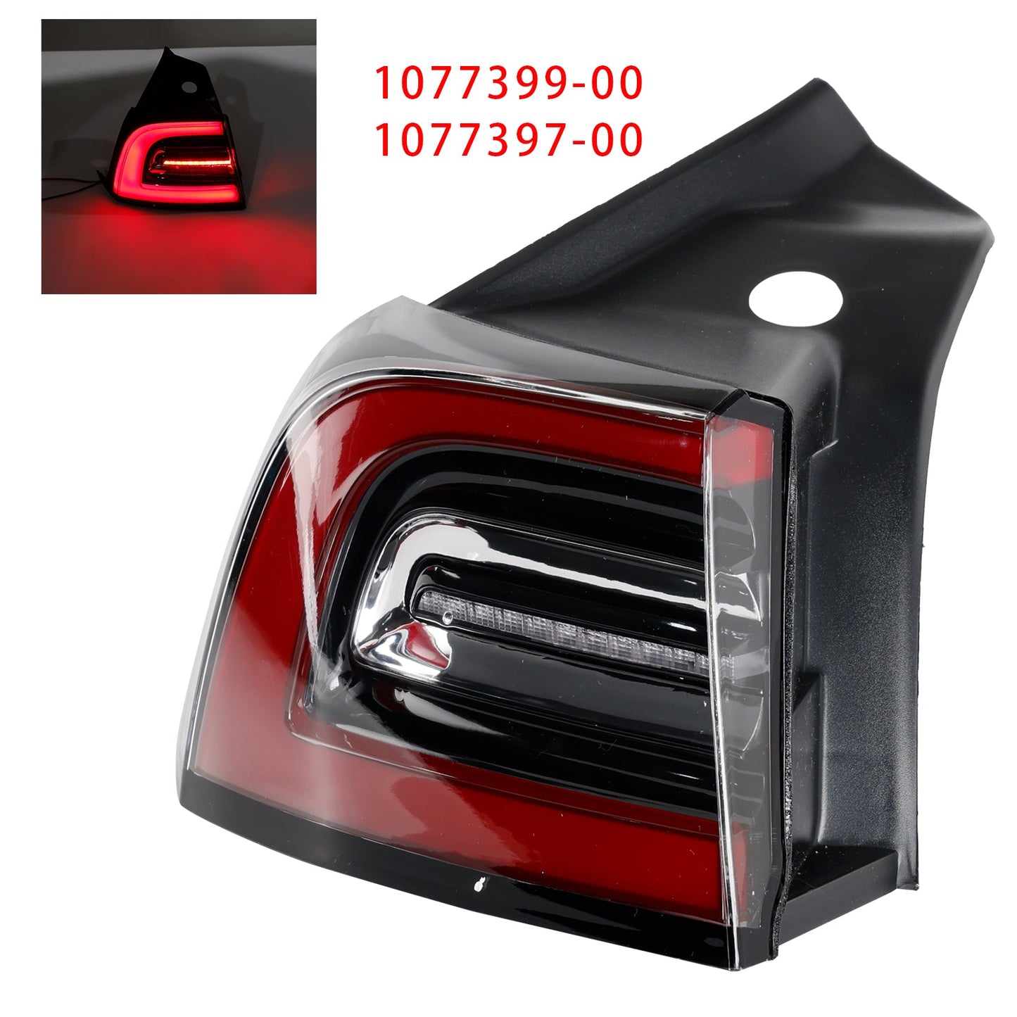 2020-2023 Tesla Model Y 1077399-00 LED Tail Lamp Outer Rear Left Tail Light 3 Pin