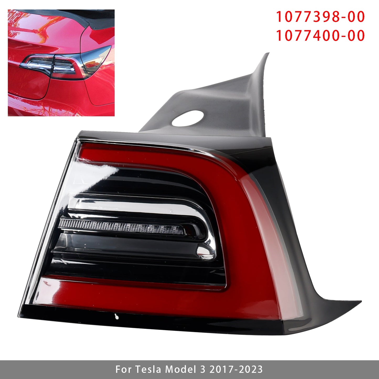 2020-2023 Tesla Model Y 1077398-00 LED Tail Lamp Outer Rear Right Tail Light 3 Pin