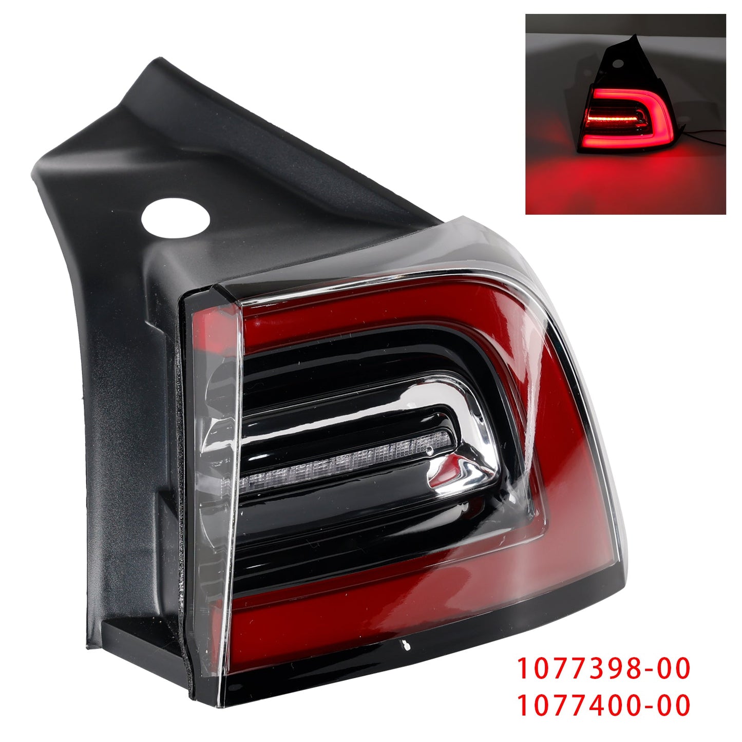 2017-2023 Tesla Model 3 1077398-00 LED Tail Lamp Outer Rear Right Tail Light 3 Pin