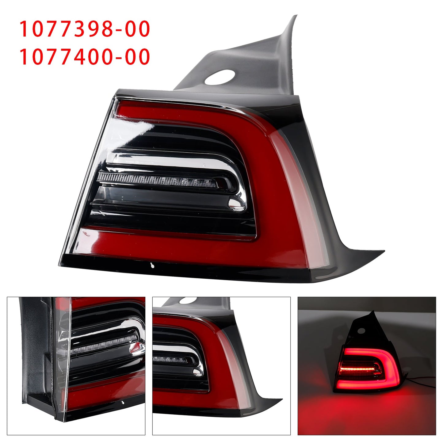 2017-2023 Tesla Model 3 1077398-00 LED Tail Lamp Outer Rear Right Tail Light 3 Pin
