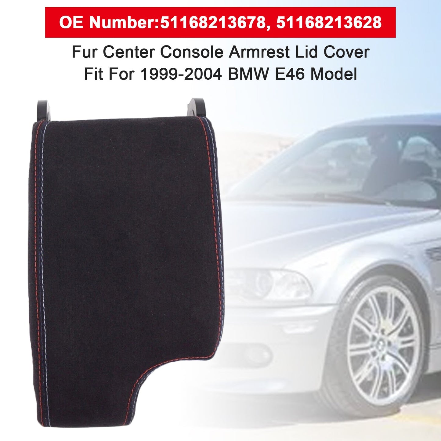 1999-2004 BMW E46 Model Series E46  Fur Center Console Armrest Cover Lid (Copy)
