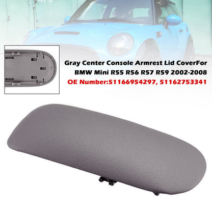 BMW Mini Cooper 02-08 51166954297 Console Armrest Cover Concle Lid Gray
