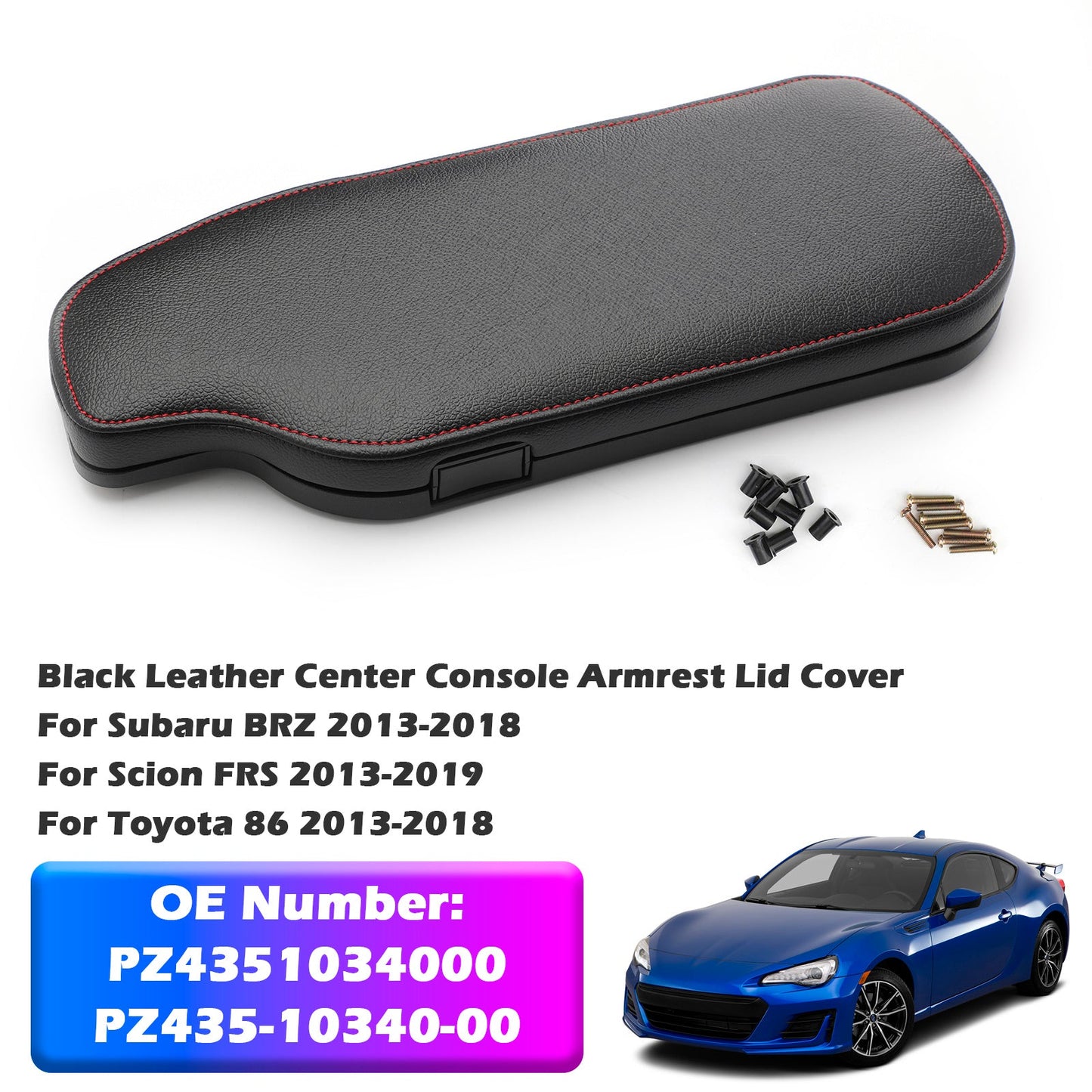Toyota 86 BRZ Scion FRS 13-18 PZ4351034000 Console Armrest Lid Black