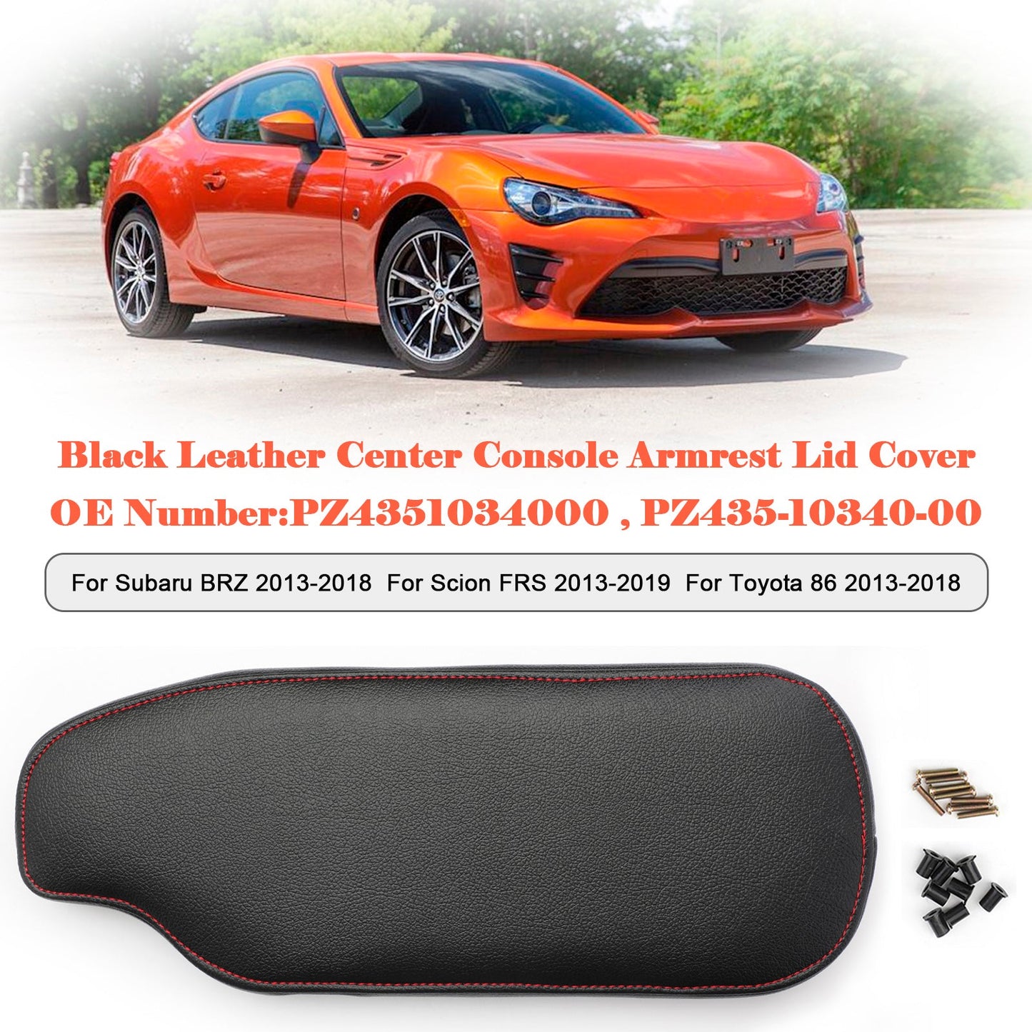 Toyota 86 BRZ Scion FRS 13-18 PZ4351034000 Console Armrest Lid Black