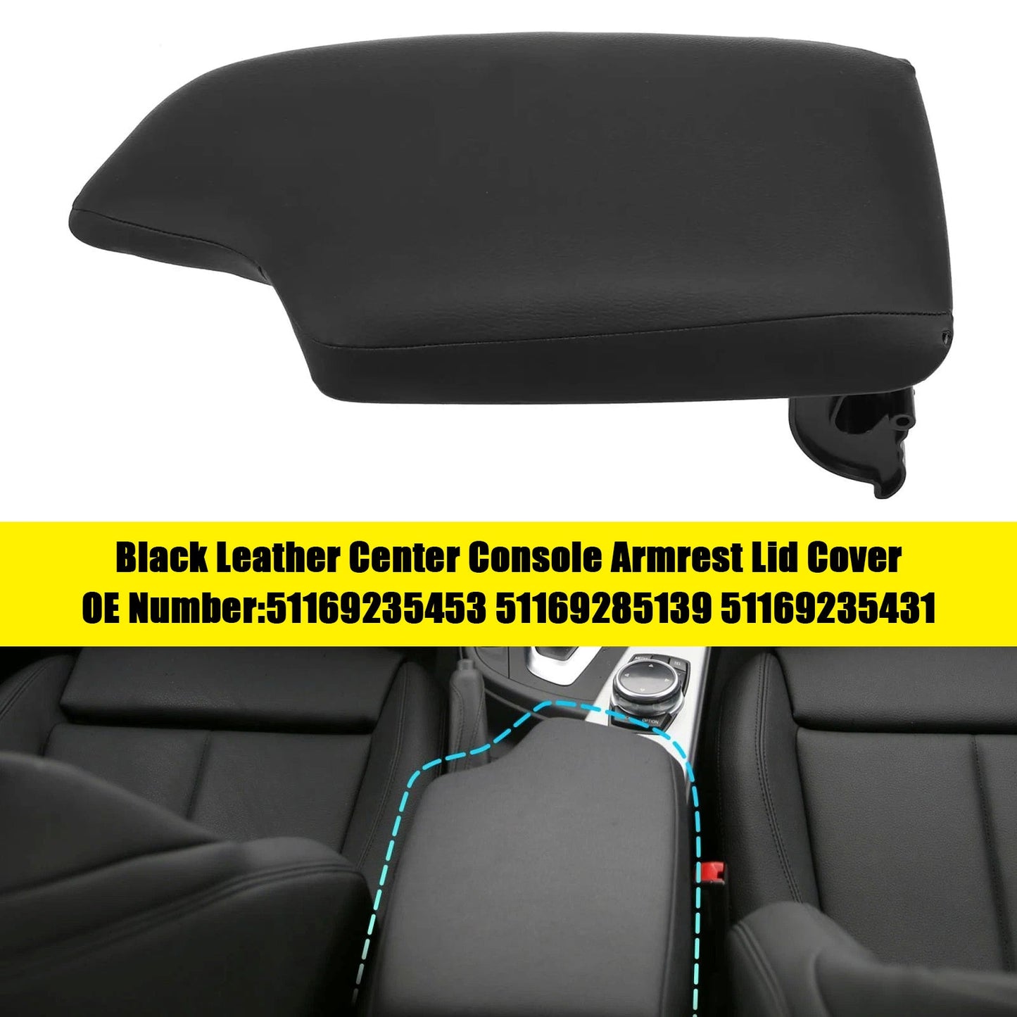 2012-2016 BMW 328i 335i 320i 51169235453 Center Console Armrest Panel