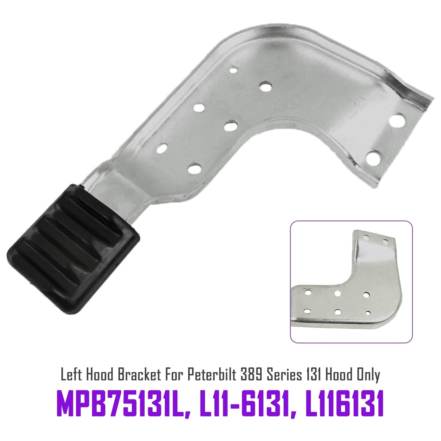 Peterbilt 389 131 MPB75131L MPB75131R  Left Hood Brackets Set