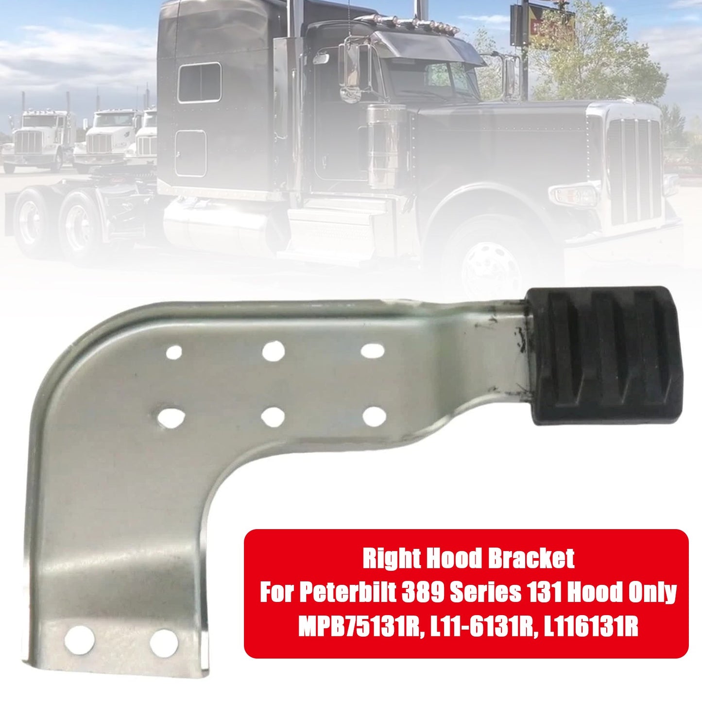Peterbilt 389 131 MPB75131L MPB75131R Right Hood Brackets Set