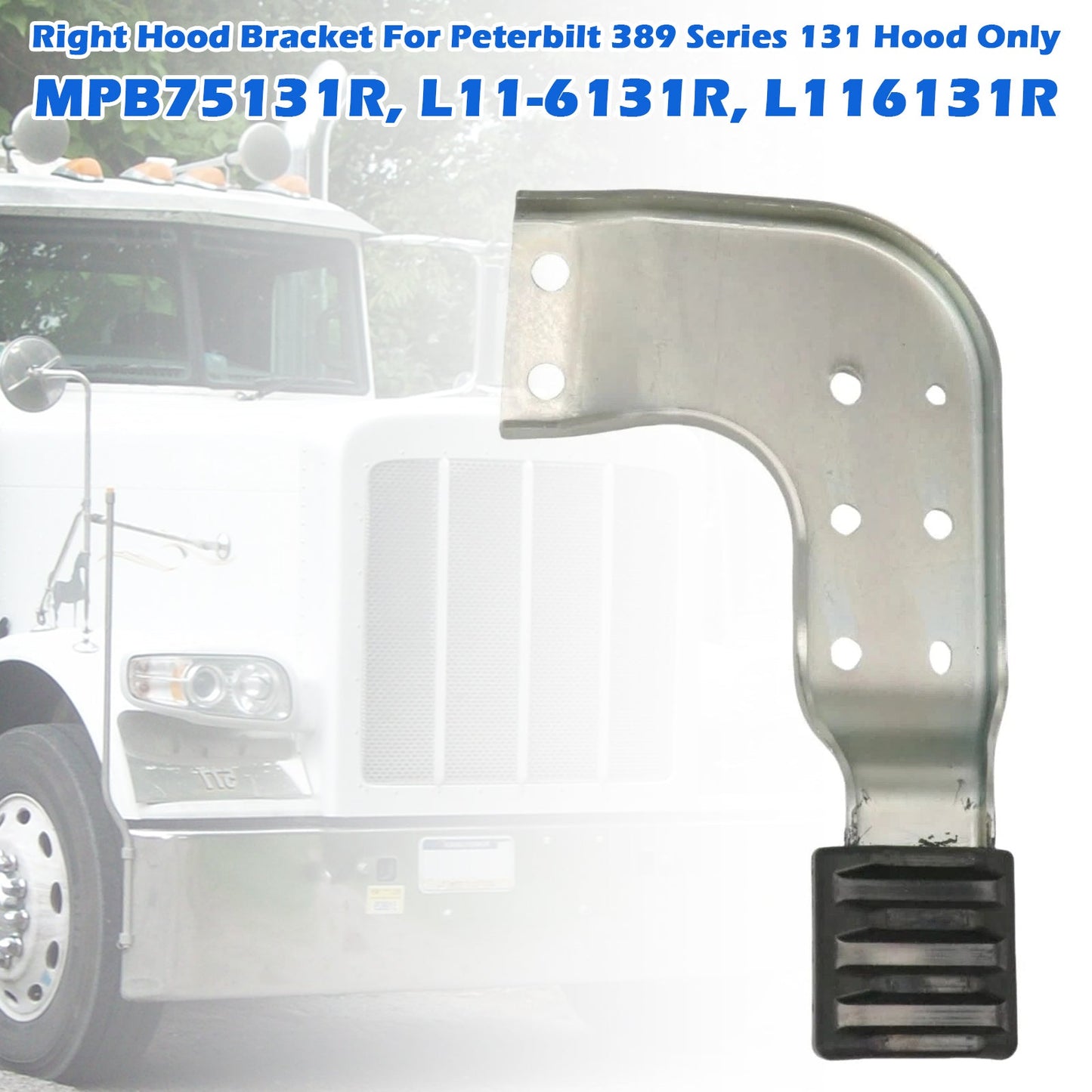 Peterbilt 389 131 MPB75131L MPB75131R Right Hood Brackets Set