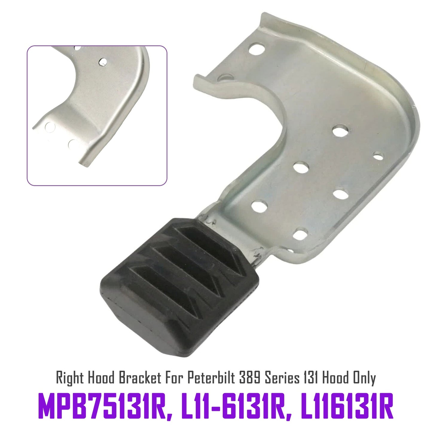 Peterbilt 389 131 MPB75131L MPB75131R Right Hood Brackets Set