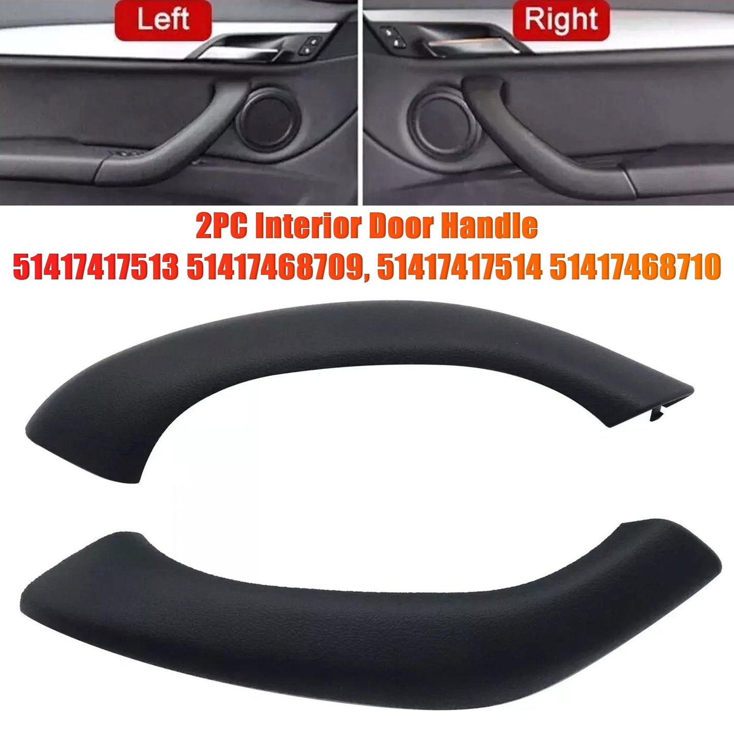 BMW X2 F39 2016-2020 X1 F48 F49 16-20 51417417513 2PC Interior Door Handle