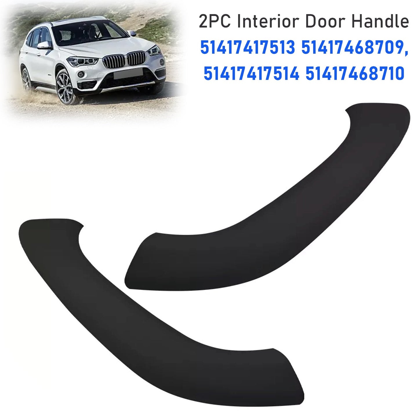 BMW X2 F39 2016-2020 X1 F48 F49 16-20 51417417513 2PC Interior Door Handle