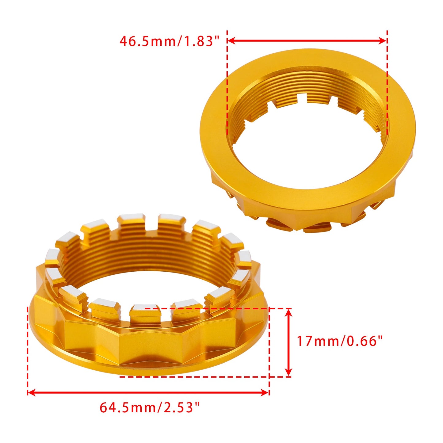 2007-2011 Ducati 1098/1098R/1098S/1198/1198R/1198S Rear Wheel Nuts set Gold