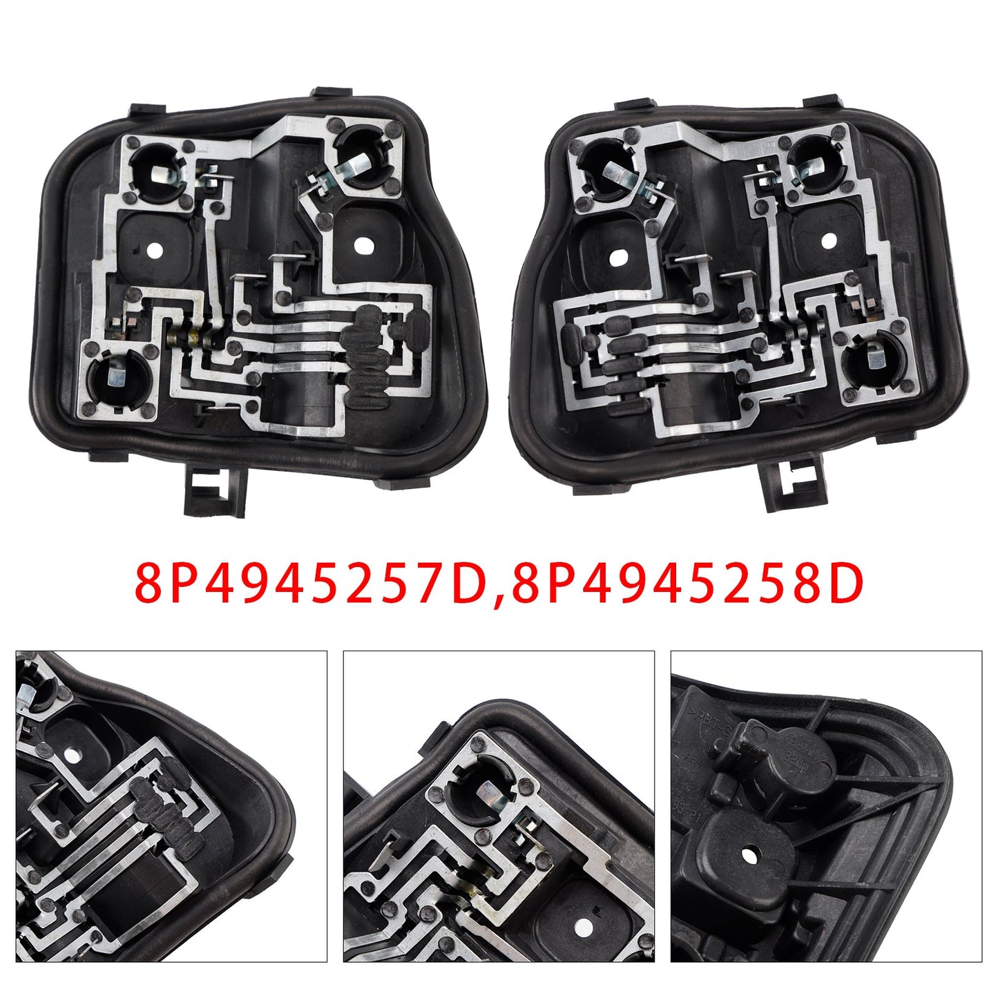 Left+Right Rear Light Bulb Holder 2009-2013(8PA) Audi A3 5 DOOR Sportback 8P4945257D 8P4945258D