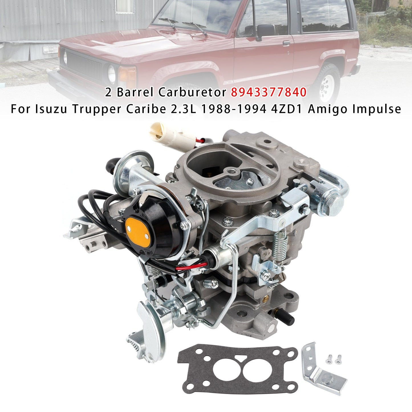 Isuzu Trupper Caribe 2.3L 1988-1994 4ZD1 Amigo Impulse 8943377840 2 Barrel Carburetor