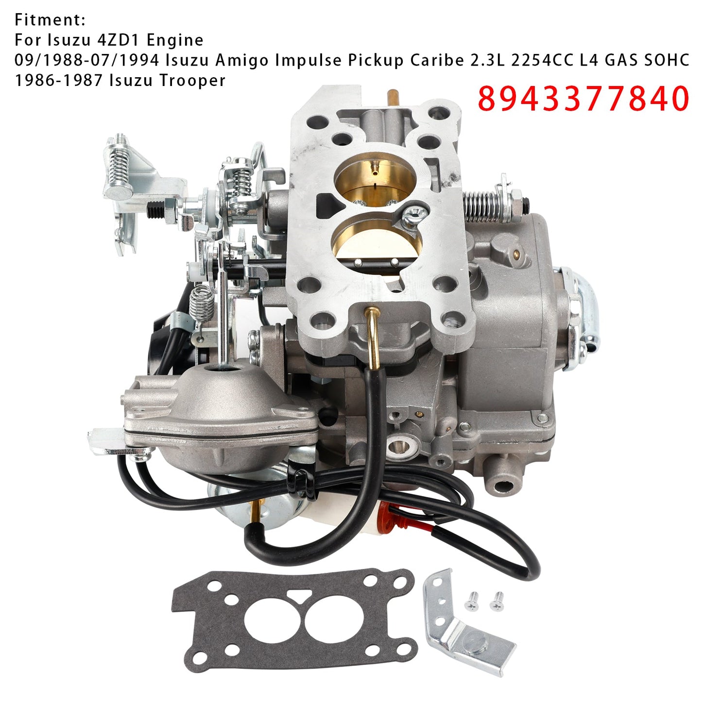 Isuzu Trupper Caribe 2.3L 1988-1994 4ZD1 Amigo Impulse 8943377840 2 Barrel Carburetor
