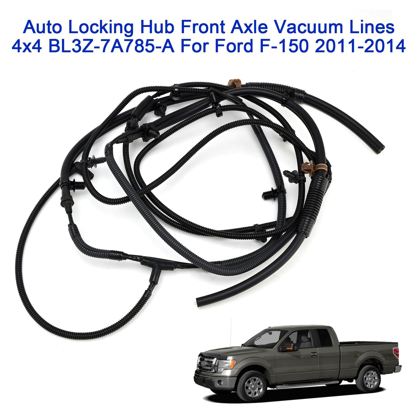 2011-2014 Ford F-150 BL3Z-7A785-A Auto Locking Hub Front Axle Vacuum Lines 4x4