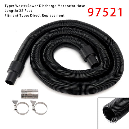RV Macerator Hose Sewer Kit Thetford Sani-Con Turbo 400S 500S 600S 700S,1-1/2inch 22FT 97521